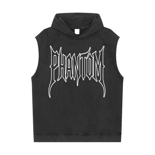 Snow Washed Sleeveless Hoodie