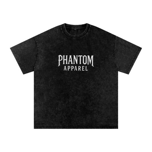 Phantom Apparel Acid Wash Oversize Tee - Black